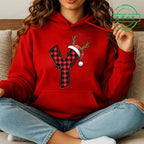 Personalised Santa Family Christmas Hoodie Harajuku Hip Hop Pullover Sweatshirt Santa Alphabet Sportswear Fashion Trends Unisex