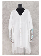 New Cover-ups 2023 Sexy V-neck Summer Beach Dress Tunic Women Casual Beachwear Swimsuit Cover Up Sarong Plage N771 - Matrix Studios