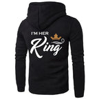 Printing Her King or His Queen Lover Hoodies Harajuku Fashion Casual Womens Men Clothing Lovers Sweatshirt  Couple Hoodies - Matrix Studios