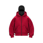 Unisex Plain Hooded Zip Up Sweatshirt Autumn Winter Ins Style Couple Matching Pullover Jacket - Matrix Studios