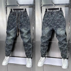 Jacquard American Classic Jeans Fashion Joints Harem Pants High Quality  Loose Harajuku Straight-Leg Trousers Men Clothing - Matrix Studios