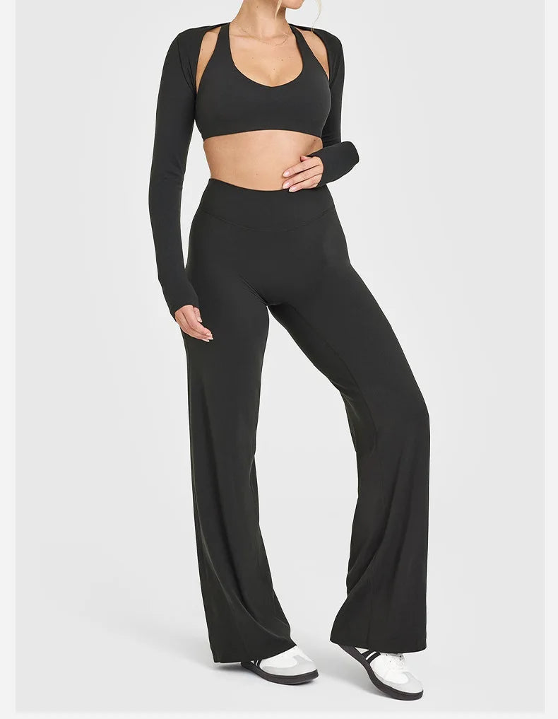 Womens Straight Leg Pants – High Waisted Wide Leg Yoga Pants Breathable Loose Baggy Sweatpants for Gym Running Casual Wear - Matrix-studios.com