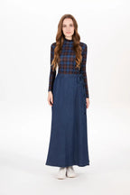 AS AW25 denim one pieces  wrap skirts adjustable waist woman clothing - Matrix-studios.com