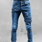 New Autumn Men Pants Casual Tactical Jeans Male Multiple Pockets Cargo Pant Casual Straight Dimem Jeans Trousers Plus Size S-4Xl - Matrix Studios