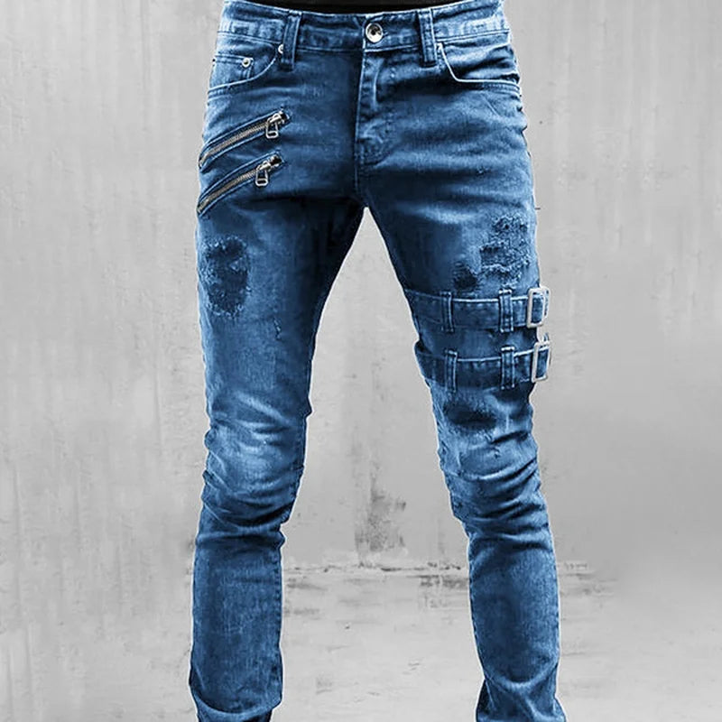 New Autumn Men Pants Casual Tactical Jeans Male Multiple Pockets Cargo Pant Casual Straight Dimem Jeans Trousers Plus Size S-4Xl - Matrix Studios