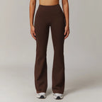 High Waist Wide Leg Pants Leggings Women Tights Fitness Bell-bottoms Yoga Elastic Leggings Push Up Gym Workout Flared Pants - Matrix-studios.com