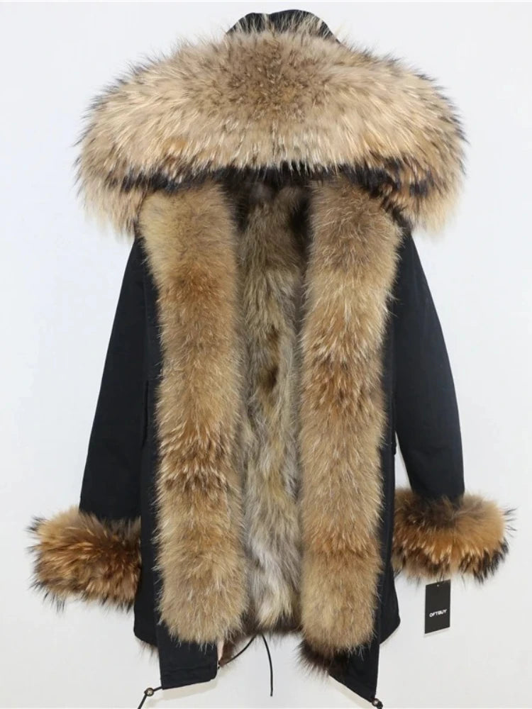 OFTBUY Winter Jacket Women Long Parka Real Fox Fur Coat Natural Raccoon Fur Collar Hood Thick Warm Streetwear Parkas New - Matrix Studios
