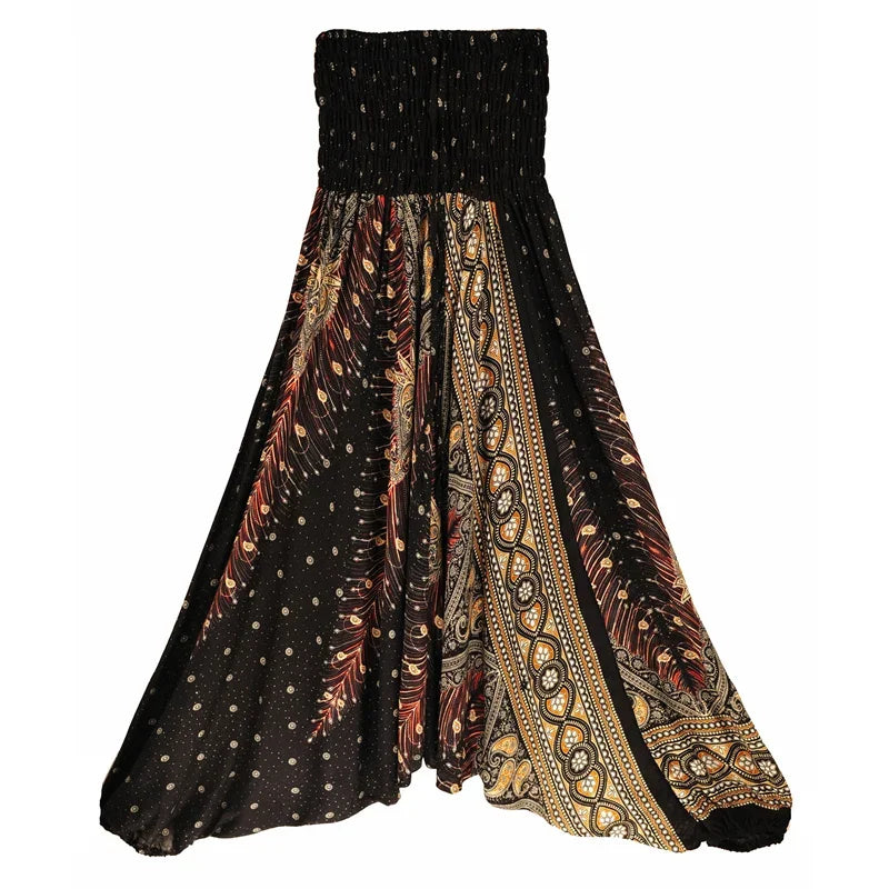 Bohemian Pants Women Pantalones Mujer Hippie High Waist Rayon Harem Baggy Boho Yoga Beach Wear Pour Femme Calca Feminina Printed - Matrix Studios