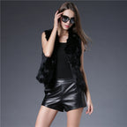 Fancy Rani Real Rabbit Fur Vest Short Natural Jacket For Women Fashion Leather Autumn Winter Spring Outwear High Quality - Matrix Studios