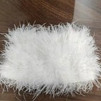Real feather mini skirt, elastic waist sexy clothing, club, party dance party carnival short skirt can be customized in size - Matrix Studios
