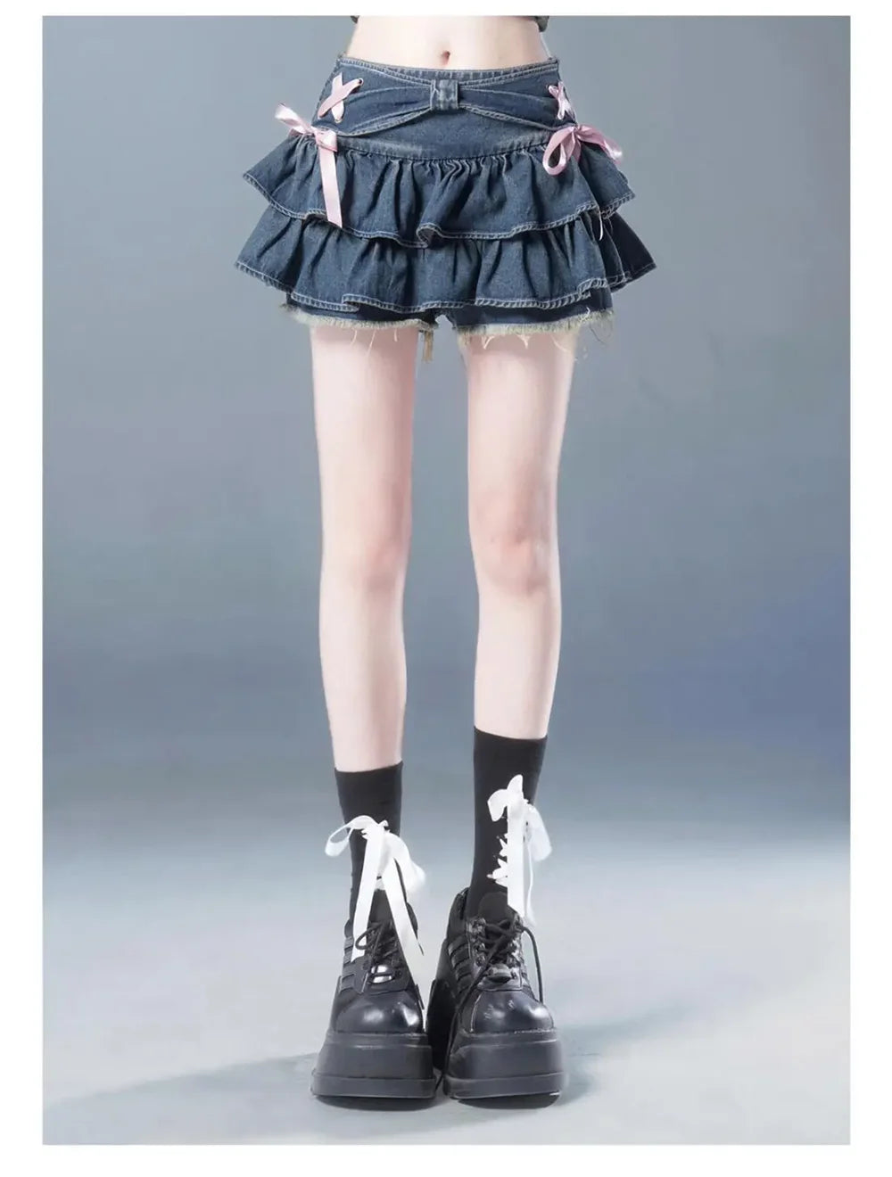New Fashion Women Hot Girl Sweet Kawaii Bow Vintage Y2k Clothes American Streetwear Sexy Summer A-line Gothic Mini Denim Skirts - Matrix-studios.com