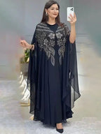 Abayas For Women Dubai Luxury 2024 Chiffon Boubou Muslim Fashion Dress Caftan Marocain Wedding Party Occasions Djellaba Femme - Matrix-studios.com