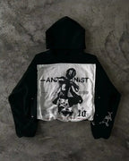 Retro Dark Style Zipper Hoodie Y2K Clothes Mens Womens Hip Hop Skull Patch Embroidery White Oversized Sweatshirt Casual Jacket
