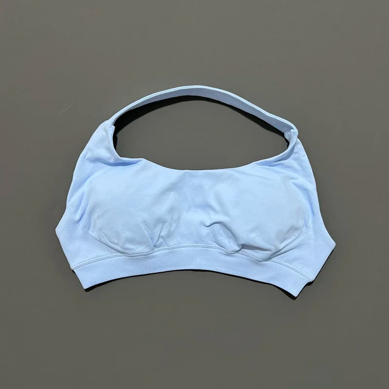 Sports Bra Women Seamless Yoga Halter Bra Top High Support Open Back Bra Fitness Push-up Activewear Workout Gym Underwear - Matrix-studios.com