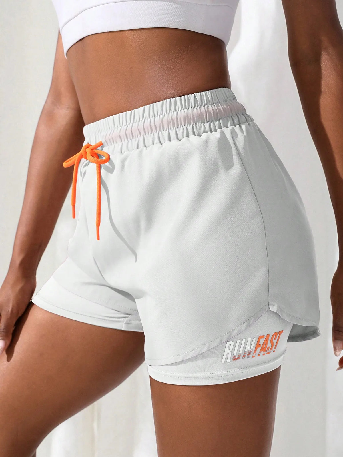 Women's High Rise Yoga Shorts With Elastic Proximity Control Running Shorts, Fake Two Pieces Pants - Matrix Studios