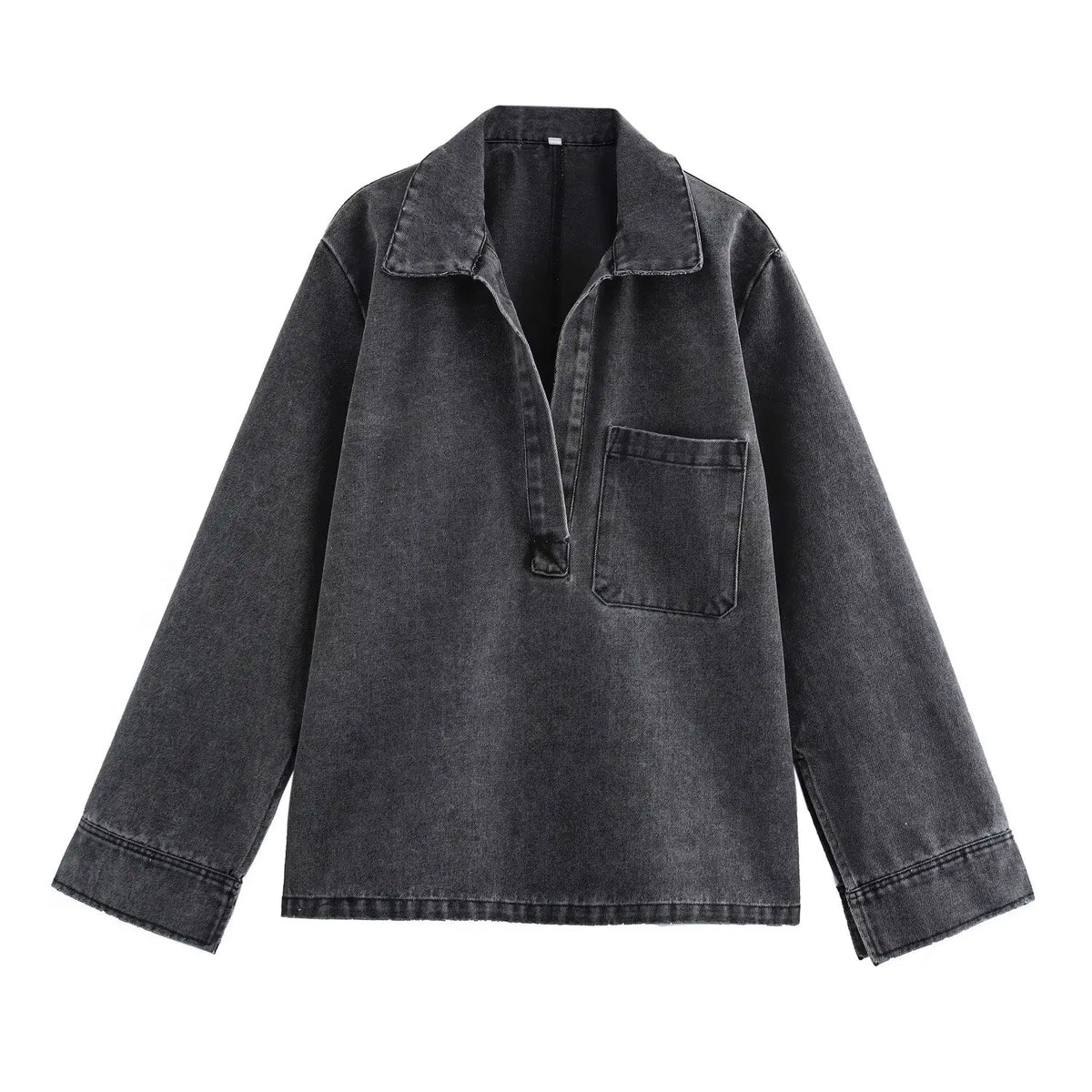 2024 Autumn Jeans Sets Women Turn-down Collar Casual Top Fashion High Waist Streetwear Female Denim Pant Two Piece Set - Matrix-studios.com