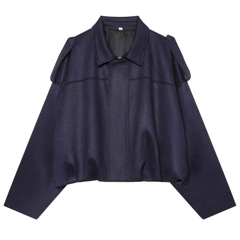 HXAO Women's Bomber Jacket Lapel Long Sleeve Zipper Suede Jacket Women 2025 High Street Cropped Racing Jackets Coats Outerwears - Matrix-studios.com