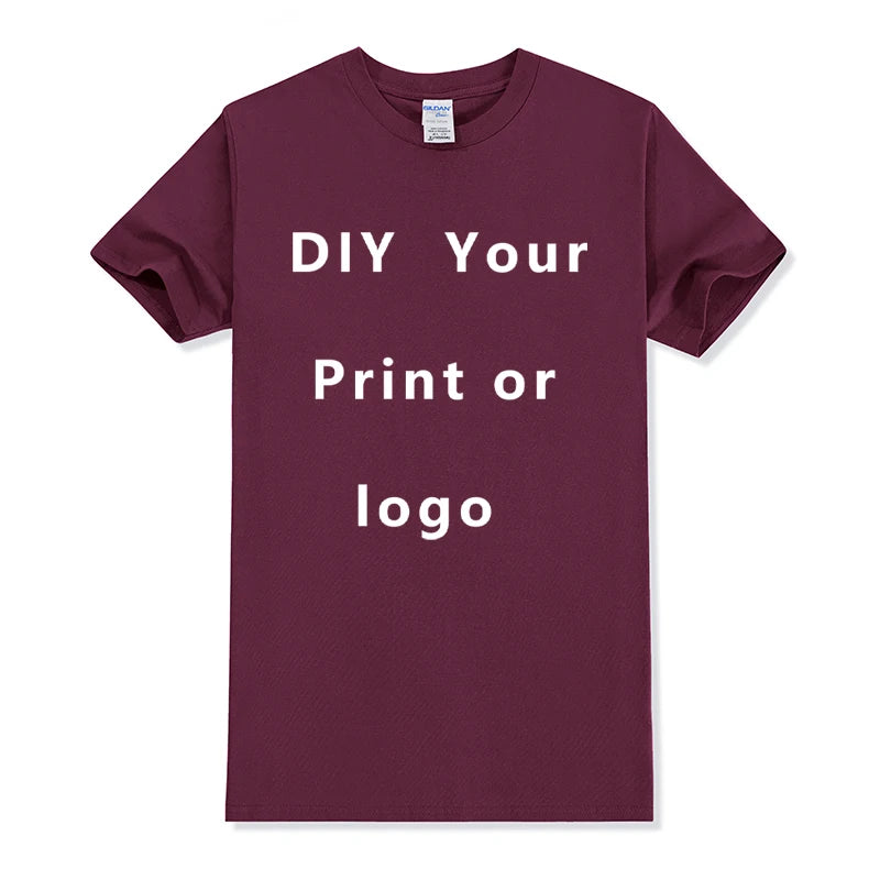 EU Size 100% Cotton Custom T Shirt Make Your Design Logo Text Men Women Print Original Design Gifts Tshirt - Matrix Studios