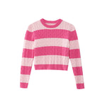 AP 2026 Autumn and Winter New O-neck Two Color Patchwork Sweater Stretch Skirt Leather Skirt Fashion - Matrix Studios
