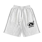 Y2K Men Casual Shorts Black Streetwear Vintage Elastic Waist Quick Dry Loose Fit Europe Viral Trend Summer Fashion Beach Bottoms