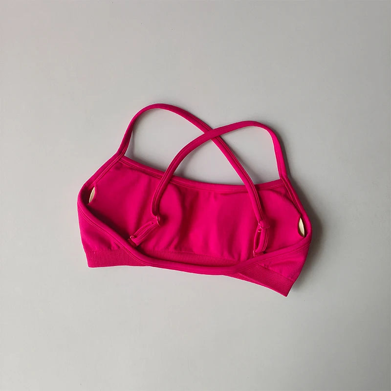 Gathering Shock-proof and Beautiful Back Seamless Sports Bras Gym Women Top Crop Tube Yoga Tops Fitness Scrunch Bum Workout Suit - Matrix Studios