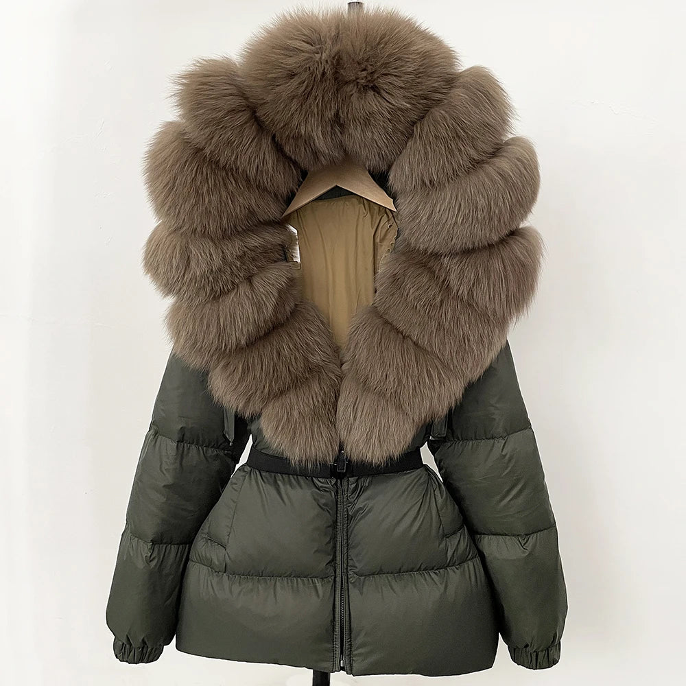 OFTBUY Winter Clothing Puffer Jacket Women Real Fox Fur Hooded Thick Warm 90% White Duck Down Coat Female Parkas Waterproof - Matrix Studios