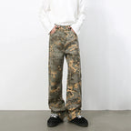 PFNW American 2025 New Tide Camouflage Jeans Men's Ins Loose Straight Wide Leg Casual Denim Pants Loose Male Trousers 12C2036 - Matrix Studios