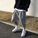 Men's Summer Quick-Dry Loose Workout Shorts Streetwear Hip-Hop Gym Fitness Elastic Waist Casual Short Pants for Running Training