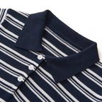 WinvyNee Summer Women's Pure Cotton Sweaters Polo T-Shirts White Half Sleeve Striped Tees Y2k Outerwears Pullover Tops ZA1523012 - Matrix-studios.com