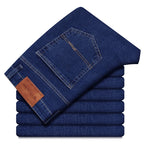 2026 New Style Business Men's Jeans Casual Straight Stretch Fashion Classic Blue Black Work Pant Denim Trousers Male Clothing - Matrix Studios