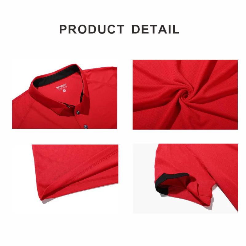 2023 Quick-drying Sports Polo Shirt Custom Design Company Brand Logo/Print Embroidery Breathable Lapel Short Sleeve Tops S-4XL - Matrix-studios.com