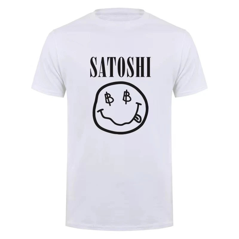 Funny Blockchain Bitcoin Satoshi Printed T-shirts Graphic T-shirts High Quality Men's and Women's Short Sleeved T-shirts Tops - Matrix-studios.com