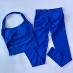 1-2pcs Gym Set Women Backless Tank Tops High Waist Scrunch Seamless Shorts High Waist Yoga Leggings Workout Sets Gym Suit - Matrix-studios.com