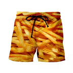 Funny Fatty Beef Hot Dog Men's 3D Print Short Pants Street Hip Hop Beach Shorts Skateboard Swimming Shorts Women Short Trunks