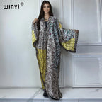 WINYI 2022 africa Boho Printed Long Kimono Dress Bikini Wrap Cover-ups Women Summer Clothes Beach Wear Swim Suit Cover Up kaftan - Matrix Studios