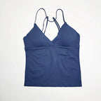NCLAGEN Vision Twist Front Longline Top Women's Seamless Thin Straps Yoga Gym Workout Vest Running Tank Tops Fitness Clothing - Matrix-studios.com