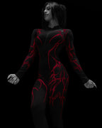 European and American popular zippered long-sleeved trouser jumpsuit slim fit hip-lifting sportswear yoga wear - Matrix Studios