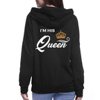 Printing Her King or His Queen Lover Hoodies Harajuku Fashion Casual Womens Men Clothing Lovers Sweatshirt  Couple Hoodies - Matrix Studios
