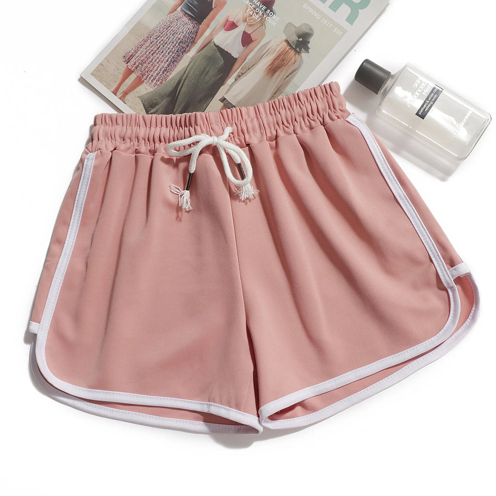 1pcs Summer Women Casual Solid Shorts Girl Gym Workout Shorts Pants Ladies Mid Waisted Yoga Short Student  Loose Shorts S-3XL - Matrix Studios