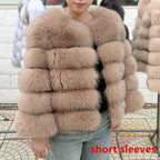 QUEENTINA Real Fox Fur Coat Winter Women'S New Fashion Furry 2025 Leather And Skin White Clothing Natural New In Coats & Jackets - Matrix Studios