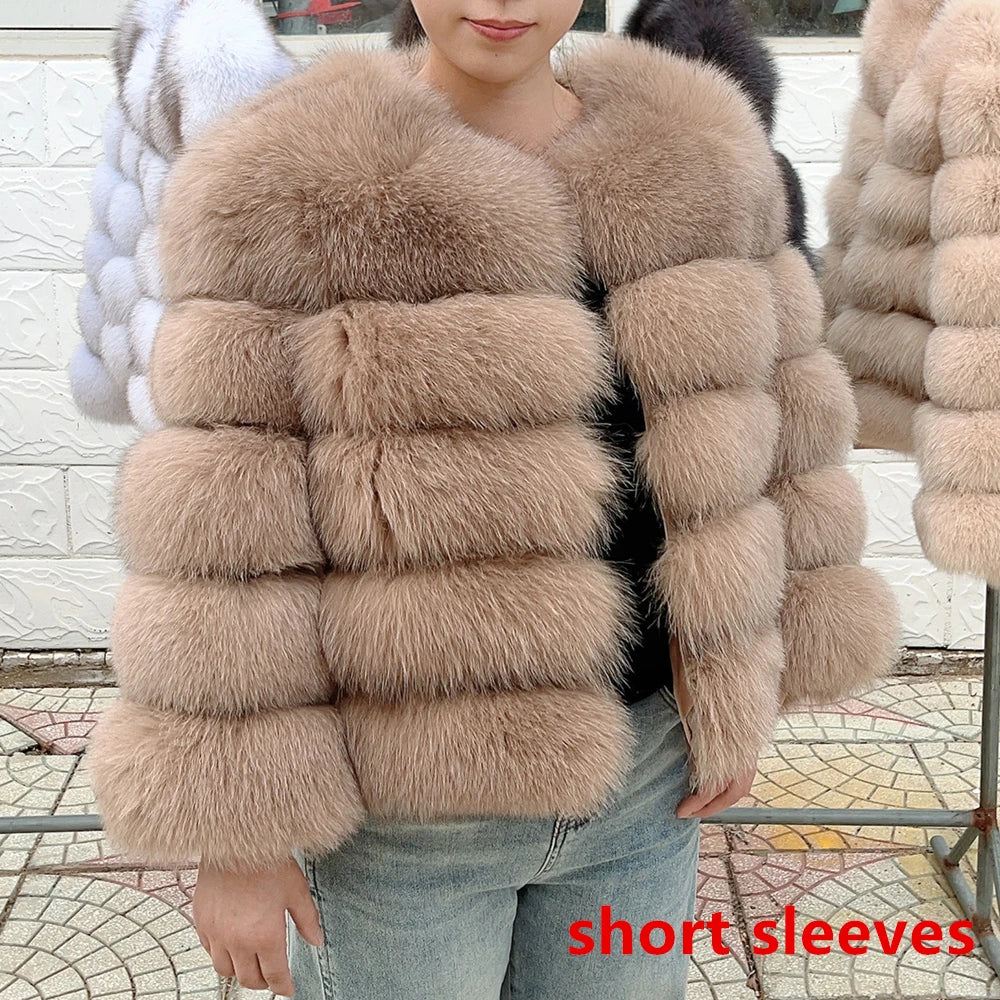 QUEENTINA Real Fox Fur Coat Winter Women'S New Fashion Furry 2025 Leather And Skin White Clothing Natural New In Coats & Jackets - Matrix Studios