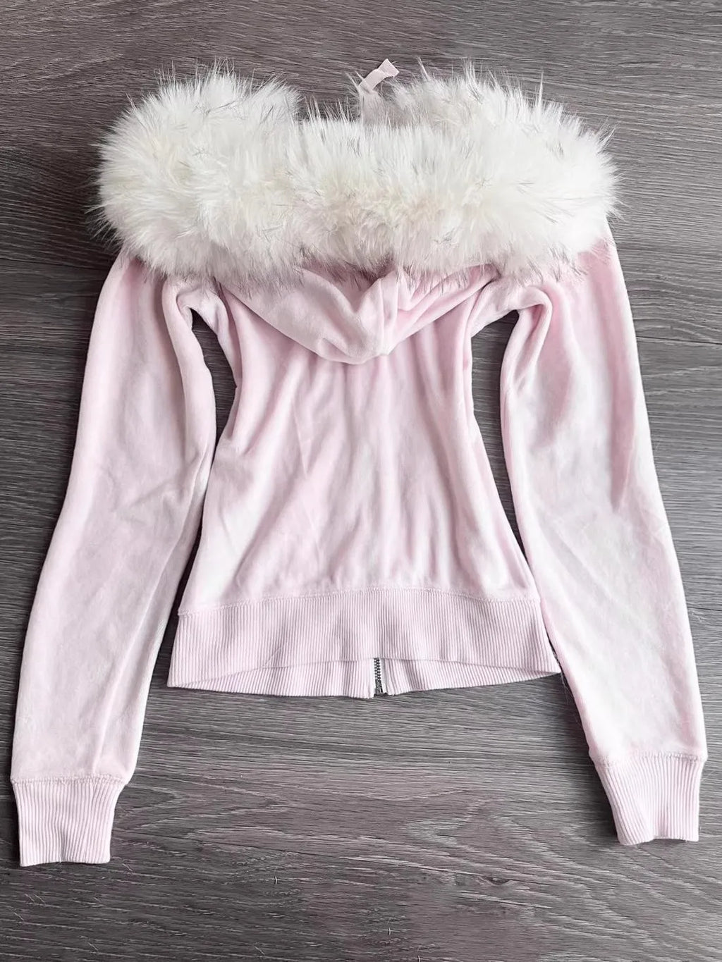 Millennial Y2K Vintage Spice Girl Slim Waist Pink Zipper Hooded Hoodie Jacket Female Autumn/Winter Design Sense Woolly Hat - Matrix Studios