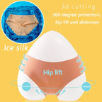 Ice Silk Seamless Panties 4PCS/Set Women's Briefs Solid Color Elastic Underwear Female Ultra Thin No Trace Wavy Side Panties - Matrix Studios