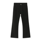 Men High Street Hip Hop Casual Small Flare Denim Jeans Pant Male Japan Korea Style Streetwear Vintage Denim Trousers Pant - Matrix Studios