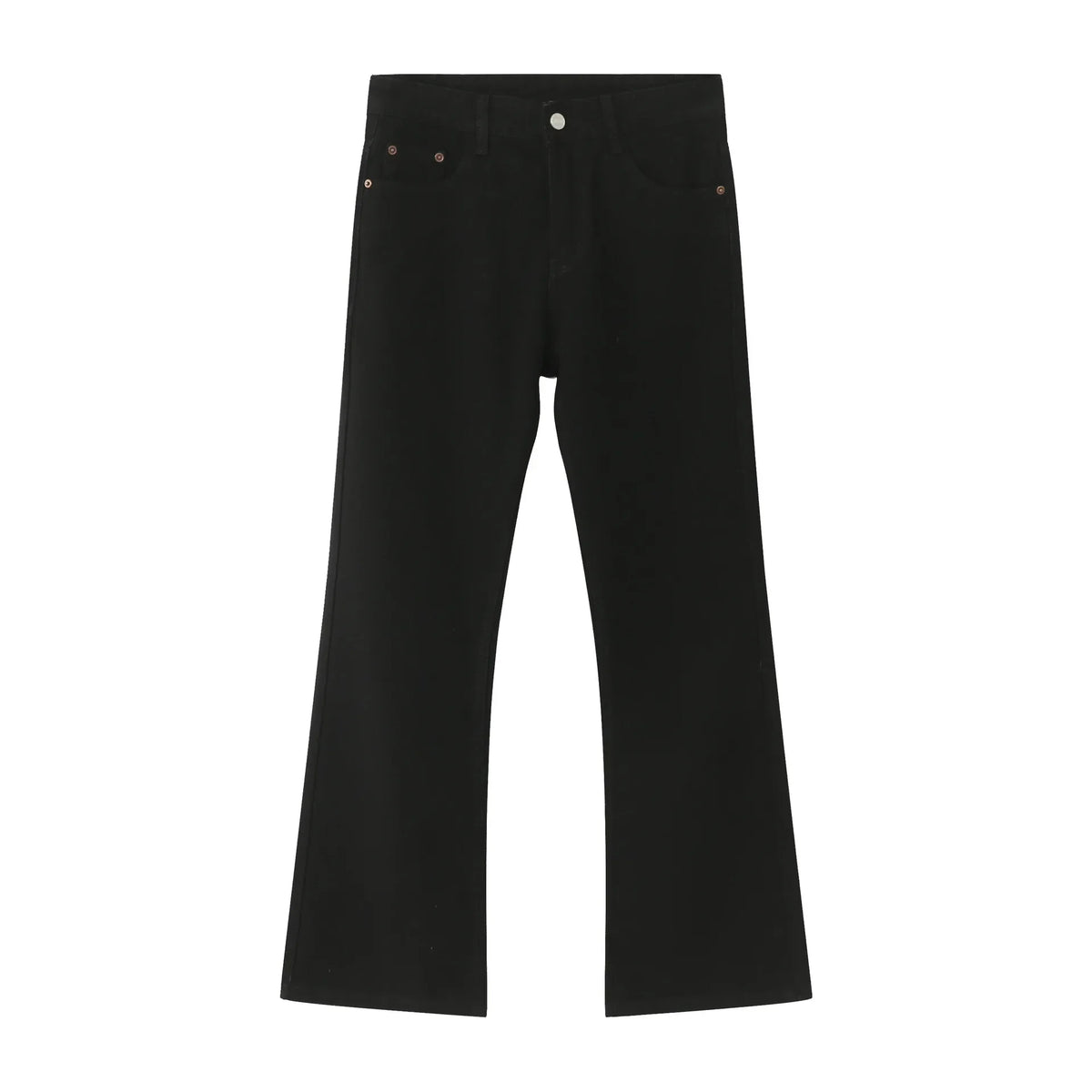 Men High Street Hip Hop Casual Small Flare Denim Jeans Pant Male Japan Korea Style Streetwear Vintage Denim Trousers Pant - Matrix Studios