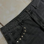 Washed Black Baggy Men Monster Tooth Embroidery Jeans Pocket Wide Leg Denim Pants Y2k Streetwear Hip Hop Loose Trousers Unisex - Matrix Studios