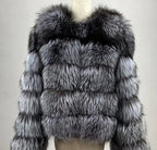 Style Real Fur Coat 100% Natural Fur Jacket Female Winter Warm Leather Fox Fur Coat High Quality Fur Vest - Matrix Studios