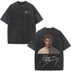 Rapper Bad Bunny Album Cover Print T-shirt Debi Tirar Mas Fotos DTMF Washed Vintage T Shirt Men Women Hip Hop Oversized T-shirts