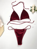 12 Colors Halter High Leg Cut Padded Bikini Women Swimwear Female Swimsuit Two-Pieces Bikini Set Bather Bathing Suit Swim K5974 - Matrix-studios.com