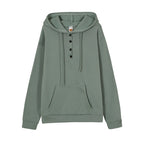 European and N Women's Long-sleeved Loose Casual Hooded Drawstring Pocket Hoodie - Matrix Studios